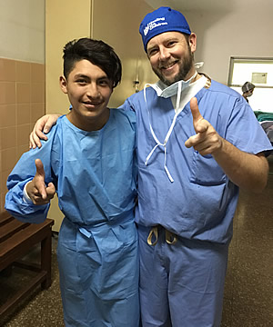 Dr. Brown with patient Jeremias