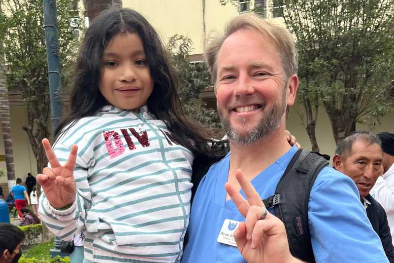 Luna with Dr. Ryan Brown